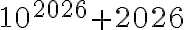 10^{2026}+2026