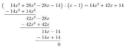 Durchführung Polynomdivision