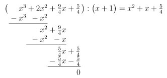 Durchführung Polynomdivision